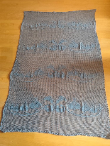 Tischdecke blau 150 - 120, cm