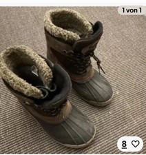 Meindl Winterstiefel fell Gefüttert Canadian Boots Winterschuhe Braun Gr.39