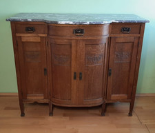 Wunderschöne Jugendstil-Kommode mit Marmorplatte , antik um 1900