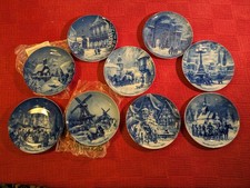 9 Teller Berlin Design Porzellan Weihnachten 1973-1981 Blau Limitiert Auflage