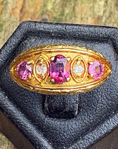 Ring gold rubin und - ring, 9