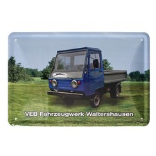 Blechschild Multicar M25 in blau 20 x 30 cm VEB Fahrzeugwerk DDR LKW Retro IFA 
