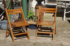 2 x Holz Stuhl Klappstuhl