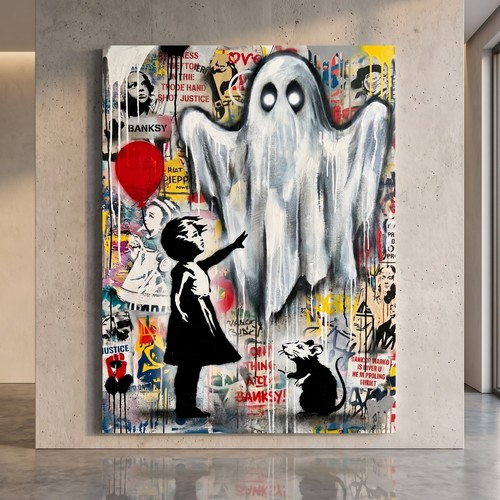 Banksy kind geist wandkunst - -,