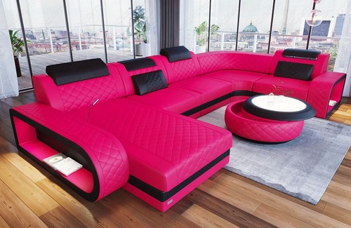Leder sofa wohnlandschaft - leder,
