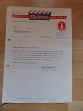 Altes Schreiben - Südmilch Eiskrem Werke Stuttgart - 1960