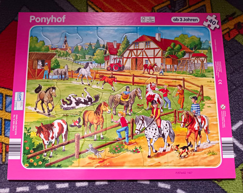 Goki rahmenpuzzle ponyhof - goki,