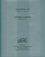 Antike Uhren Klöter Auktion 187 Katalog Juli 2020