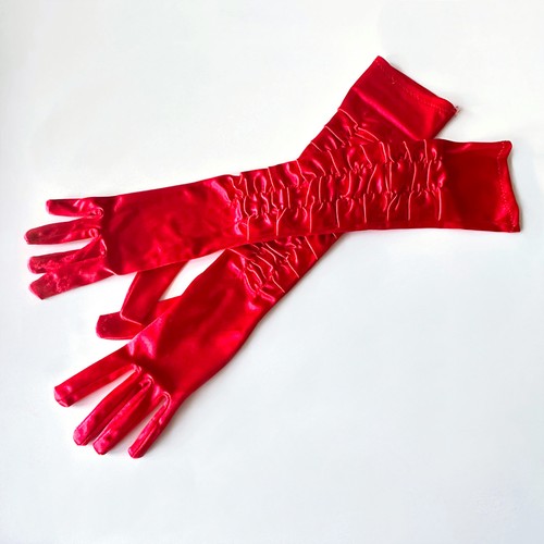 Satinhandschuhe rot - satinhandschuhe,