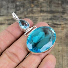 Blauer Topas Handgemacht 925