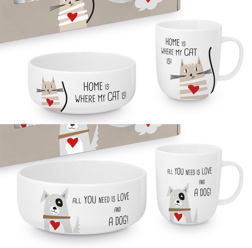 Geschenk set tasse napf love - geschenk-set*tasse+napf,