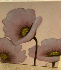 IKea Skoghall Bild Leinwand rosa 27x27cm