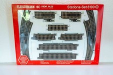Fleischmann 6190 Schienen Gleise Stations Set m. Weichen etc. H0