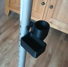 Krückenartikelhalter / Krückenkorb / Kleinteilhalter