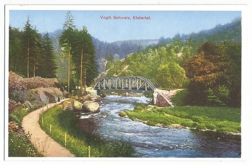 Elstertal mit brücke - elstertal,