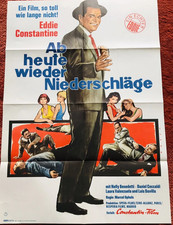 Ab Heute wieder Niederschläge-Eddie Constantine Orginal A1 Kinoplakat
