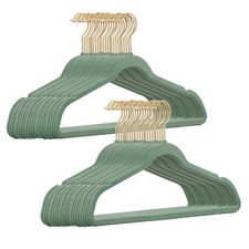 Samt Kleiderbügel Salbeigrün