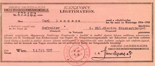 Ungarn verleihungsurkunde z - -,