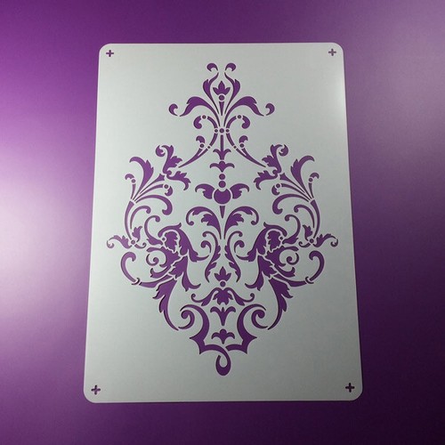 Schablone victorian damask - a4,