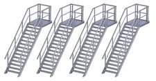 Busch 7758 Mini-Set Metalltreppen 4 Stück H0 M=1:87 Neu + OVP