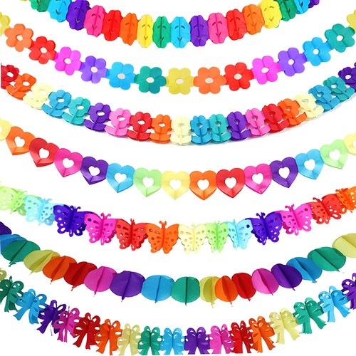 Bunte papiergirlande partydeko - bunte,