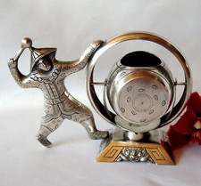 altes Teesieb 900 Silber Vietnam Silber Utensil Sieb Teeei Figur / do 726