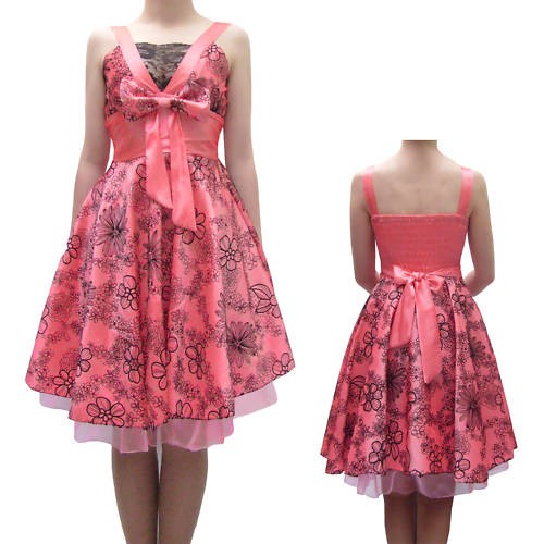 Abendkleid taft pink - abendkleid,