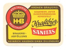 Bieretikett kronenbrauerei - bieretikett,