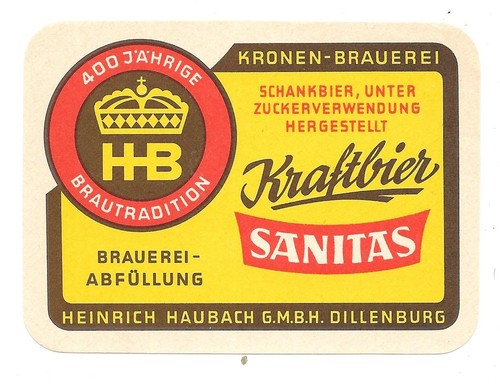 Bieretikett kronenbrauerei - bieretikett,