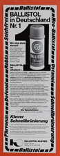 12. Waffenpflege Ballistol Spray Klever Werbung Reklame 1984