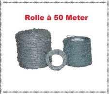 Stacheldraht Rolle à 50 Meter Drahtstärke 1,7 mm verzinkt - lose gewickelt