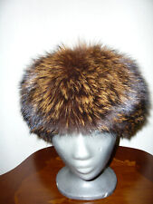 Pelzmütze Fellmütze Silberfuchs/Nerz gefärbt Kupfer Apres Ski Gr.M/L Vintage