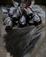 Schwarze Rosen  +  Wedel Für Deko Gothic 