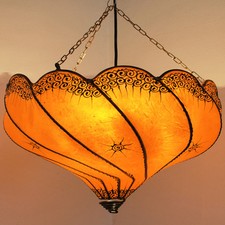 Orientalische Lampe Hennalampe Deckenlampe Marokko Hängerleuchte GOLLA ORANGE