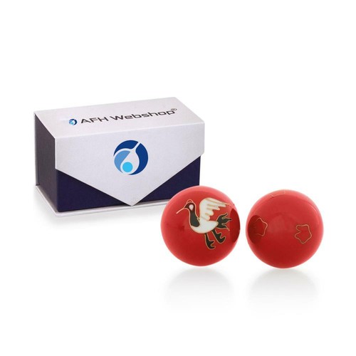 Gong kugeln pfau rot - qi-gong-kugeln,