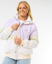 ❤ coole RIP CURL Winter Cord Jacke CALA VADELLA oversize L Blouson pastell snow