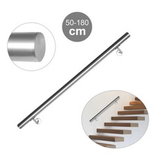 Edelstahl Handlauf V2A Geländer Brüstung Universal leicht gewölbt 50-200cm Rohr