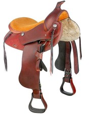 SMOOTH LEATHER WESTERN SADDLE
