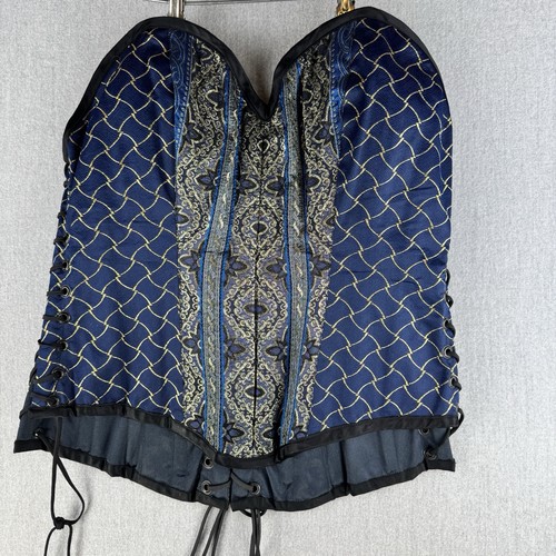 Steel boned corset bustier - steel,