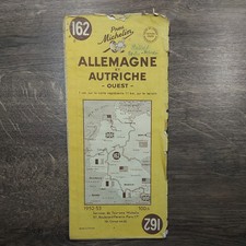 MICHELIN Karte Nr. 162 "Allemagne et Autriche Ouest de 1952-53" Deutschland 