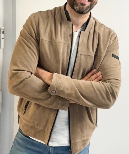 Bugatti veloursleder jacke - veloursleder,