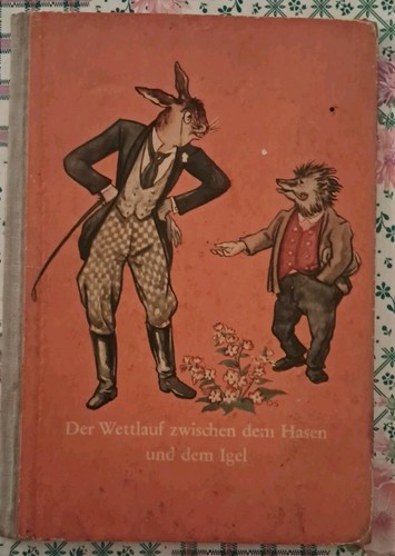 Altes kinderbuch der - altes, wettlauf