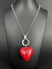 KETTE MIT HERZ ANHÄNGER SILBERFARBEN  SCHMUCKJAGD
