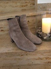 Peter Kaiser Stiefelette Rauhleder beige Gr. 6,5 / 39,5 / 40 Absatz 6,5 cm 