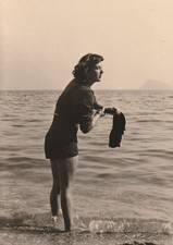 Vintage Foto Schöne Frau am