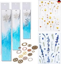 NA Woohome Lesezeichen Resin Silikonformn, 3 Stück Lesezeichen Resin Form mit 2 