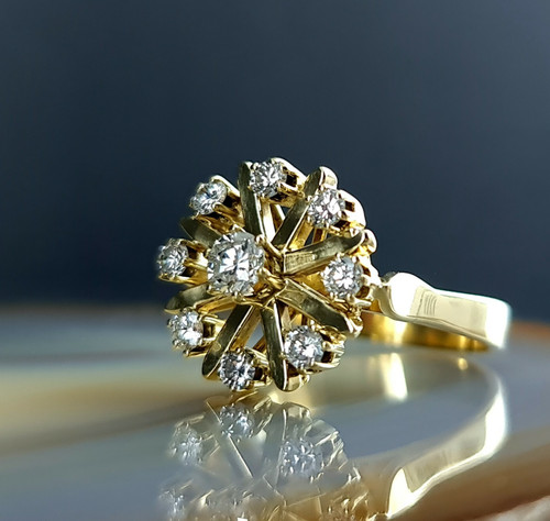 Ring gold 585 brillant k - ring,
