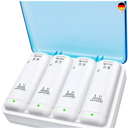 Wii akku ladestation 4x2800mah - akku,