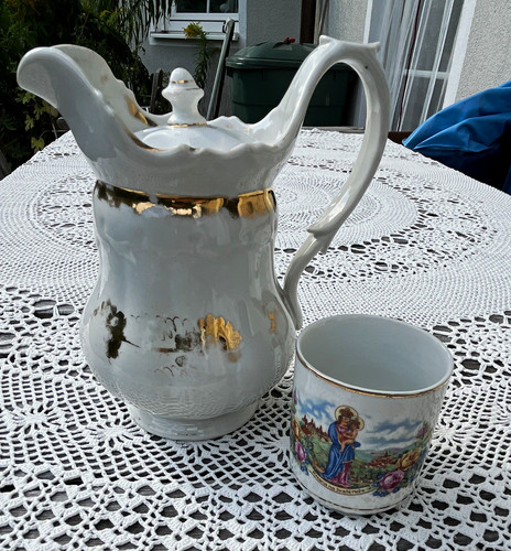 Porzellan kaffeekanne mit - porzellan,