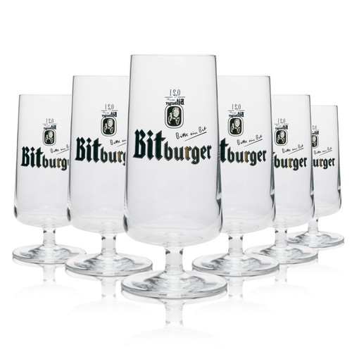 Bitburger bier glas - 6x,